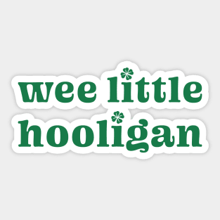 Wee Little Hooligan - Funny St. Patrick's Day Sticker